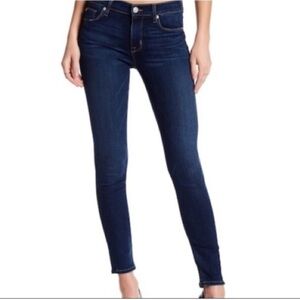 Hudson Nico Mid-Rise Super Skinny Ankle stretch dark denim ankle Jeans sz 28
